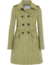 Cappotto di tweed verde oliva
