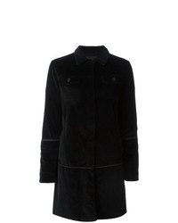 Cappotto di velluto nero di Helmut Lang Vintage