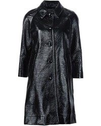 Cappotto in pelle blu scuro di Marc Jacobs