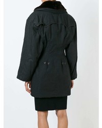 Cappotto in pelle nero di Jean Paul Gaultier Vintage
