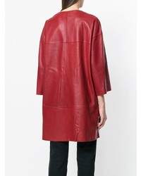Cappotto in pelle rosso di Desa Collection