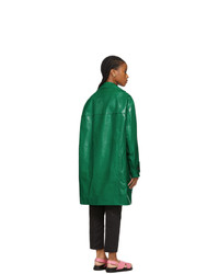 Cappotto in pelle verde di Marni