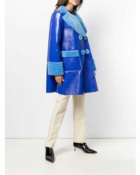 Cappotto in shearling blu di Vivetta