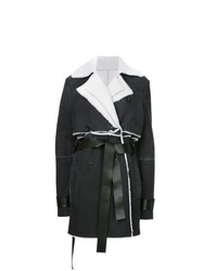 Cappotto in shearling nero e bianco di Unravel Project