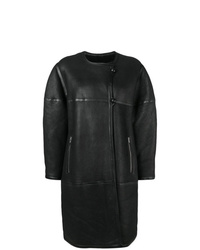Cappotto in shearling nero di Isabel Marant