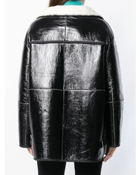 Cappotto in shearling nero di Yves Salomon