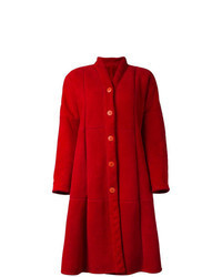 Cappotto in shearling rosso
