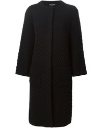 Cappotto lavorato a maglia nero di Dolce & Gabbana