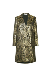 Cappotto leopardato dorato