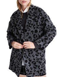 Cappotto leopardato grigio scuro