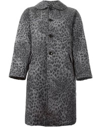 Cappotto leopardato grigio di Comme des Garcons