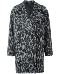 Cappotto leopardato grigio di Tagliatore