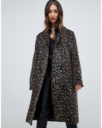Cappotto leopardato marrone scuro di Religion