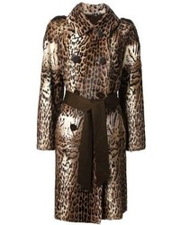 Cappotto leopardato marrone