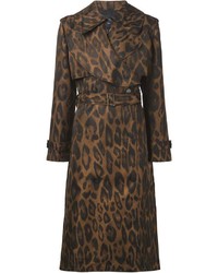 Cappotto leopardato marrone di Lanvin