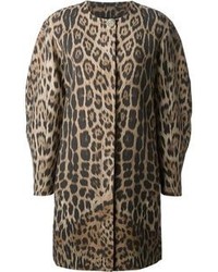 Cappotto leopardato marrone di Roberto Cavalli