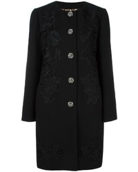 Cappotto ricamato nero di Dolce & Gabbana