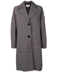 Cappotto scozzese grigio scuro di MM6 MAISON MARGIELA