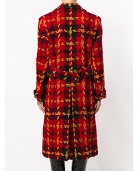 Cappotto scozzese rosso di Yves Saint Laurent Vintage