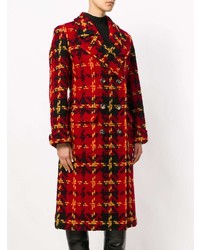 Cappotto scozzese rosso di Yves Saint Laurent Vintage