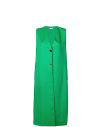 Cappotto senza maniche verde di Jil Sander