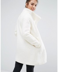 Cappotto testurizzato bianco di Pull&Bear