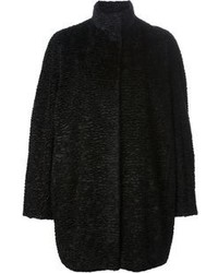 Cappotto testurizzato nero di Alexander McQueen
