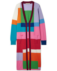Cardigan aperto geometrico multicolore di Mary Katrantzou