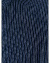 Cardigan con zip blu scuro di Maison Margiela