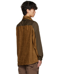 Cardigan con zip di pile senape di CMF Outdoor Garment