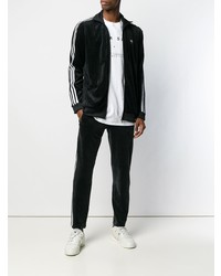 Cardigan con zip nero e bianco di adidas