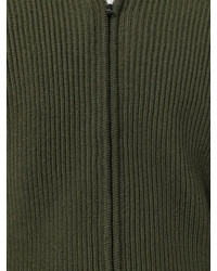 Cardigan con zip verde oliva di C.P. Company