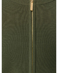 Cardigan con zip verde oliva di MICHAEL Michael Kors