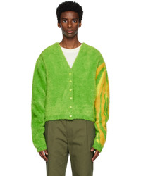 Cardigan lavorato a maglia verde di Sky High Farm Workwear