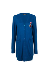 Cardigan lungo blu di Dolce & Gabbana
