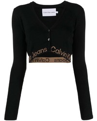 Cardigan stampato nero di Calvin Klein Jeans