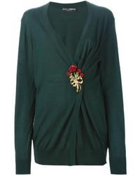 Cardigan verde scuro di Dolce & Gabbana
