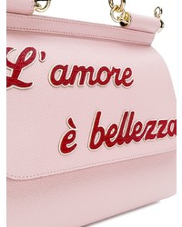 Cartella in pelle rosa di Dolce & Gabbana