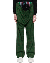 Chino di lana a quadri verde scuro di Vivienne Westwood