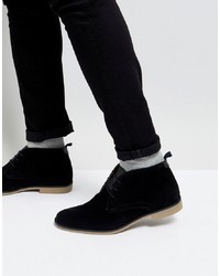 Chukka in pelle scamosciata nere di Burton Menswear