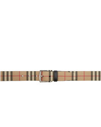 Cintura di tela scozzese marrone chiaro di Burberry