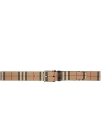 Cintura di tela scozzese marrone chiaro di Burberry