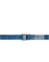 Cintura di tela stampata blu