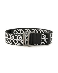Cintura di tela stampata nera di Dolce & Gabbana