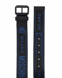 Cintura di tela stampata nera di Moschino