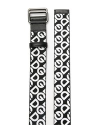 Cintura di tela stampata nera di Dolce & Gabbana