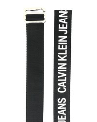 Cintura di tela stampata nera di Calvin Klein Jeans