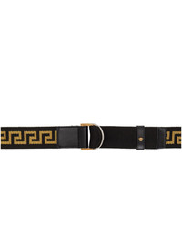 Cintura di tela stampata nera di Versace