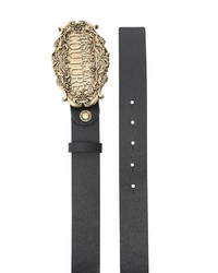 Cintura in pelle decorata nera di VERSACE JEANS COUTURE