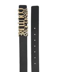 Cintura in pelle decorata nera di VERSACE JEANS COUTURE
